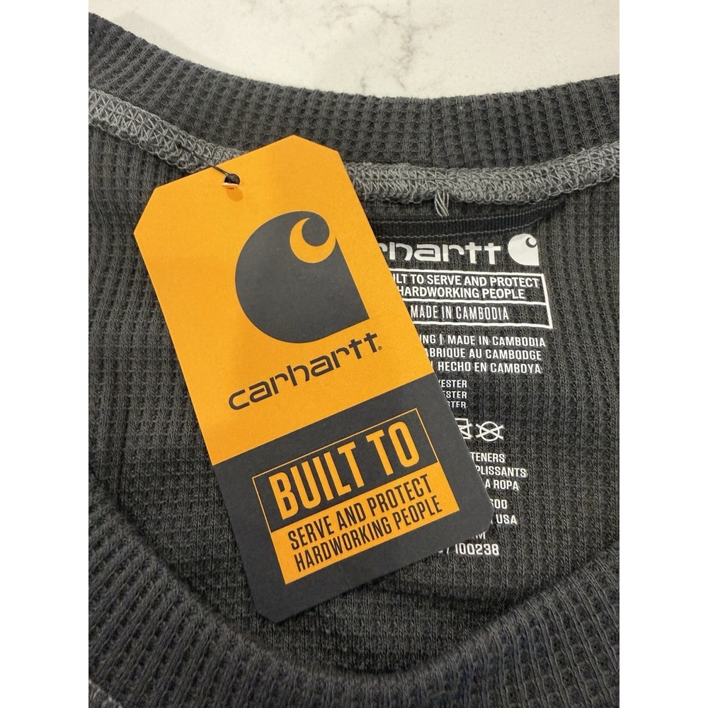 Carhartt Force Waffle Base Layer Thermal Performance Shirt Gray LS Men's 3X NWT - Picture 6 of 9